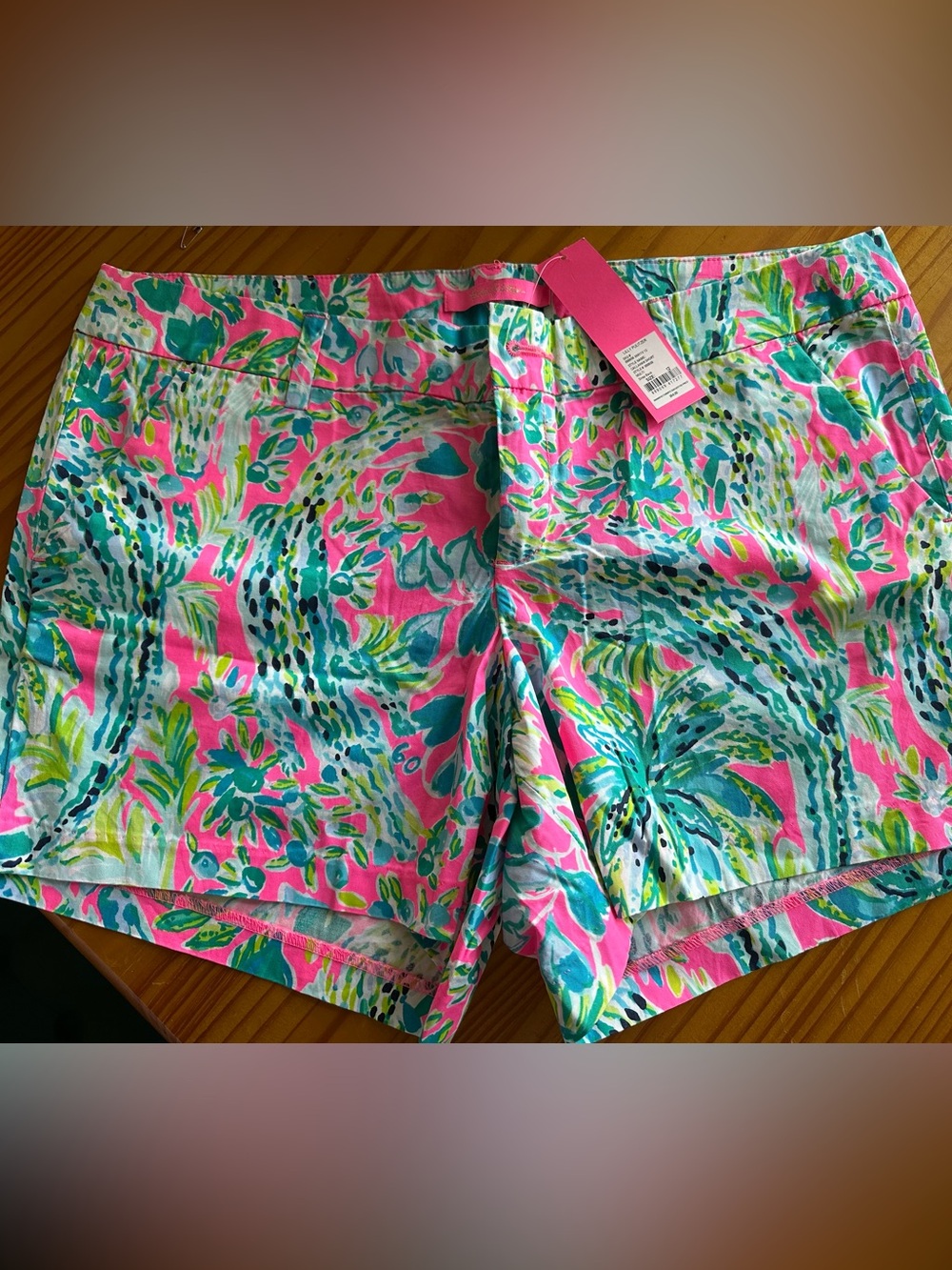 Bright Pink Tropical Print Women’s Shorts